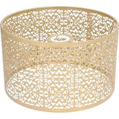 Abat-jour en métal ajouré E27 E14, utilisation universelle, bonne Dissipation de la chaleur, couvercle de lampe exquis, doré (1/5)