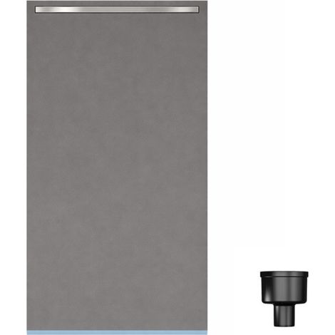 Wedi – Receveur de douche à carreler 160 x 100 cm – Écoulement linéaire vertical – Pente préformée – 100% étanche – Barrette finition inox 70 cm