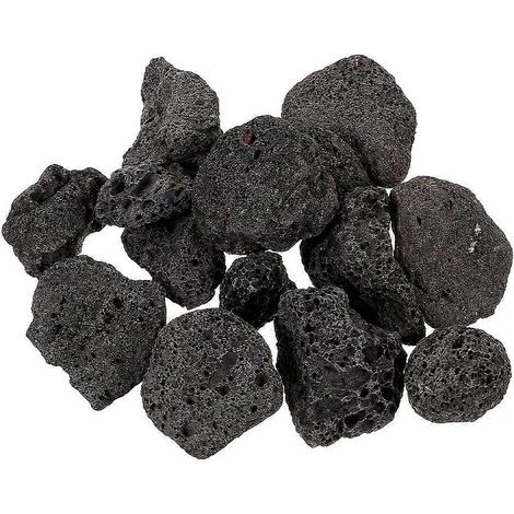 Pierre de lave noire, idéale pour les aquariums  roche volcanique naturelle, idéale pour l'aménagement paysager et la plantation  pierre ornementale de jardin - grand sac. (1/4)