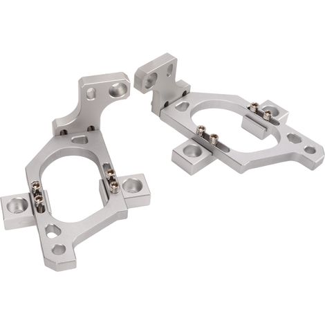 Support de projecteur avant en aluminium noir pour Jeep Wrangler JL, kit de fixation de barre lumineuse, remplacement argenté, couvercle de phare robuste (1/5)