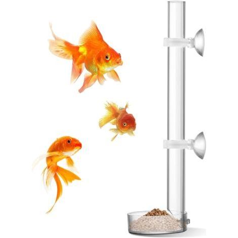 FENOPLASTICAMangeoire à crevettes en Acrylique, mangeoire à crevettes Transparente - Tube de 25 cm et Bol d'alimentation de 6,5 cm (1/5)