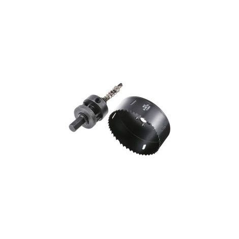 Scie Cloche 71mm - Noir, M42 Hss Bi-Métal Découpeur de Trous en Acier à Haute Vitesse Avec Tige de Positionnement de Foret Pour Panneau De Fibres, Bois, Plastique, Cloison Sèche, Métal Mince (1/5)