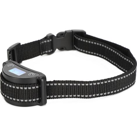 Collier de dressage pour chien rechargeable avec écran LCD, anti-aboiement automatique et répulsif sonore. (1/5)