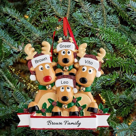 Décorations de Noël personnalisées, pendentif cerf de Noël, décoration intérieure 2025, (1/5)