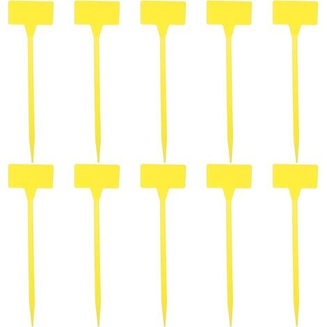 Étiquettes pour plantes de jardin – 10 étiquettes jaunes, 30 cm, réutilisables et faciles à insérer (1/5)