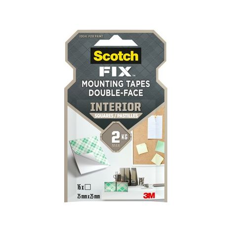 Carrés Adhésifs Scotch Intérieur Fixation Légère Discrète - Scotch