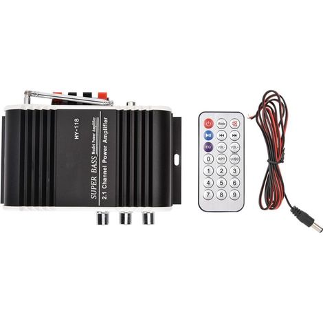 HY-118 2.1-Kanal HiFi-FM-Radio mit Super-Bass-Auto-Verstärker, SD-, USB-, DVD- und MP3-Player