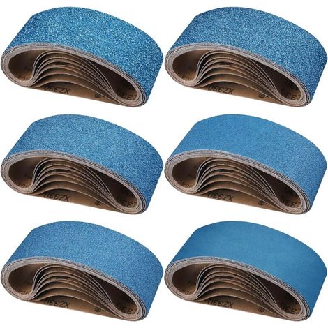 Bandes Abrasives 75x533 mm, 10 Pièces Bandes Abrasives Grain 40/60/80/120/240/400 pour Ponceuse à Bande pour Métal Bois