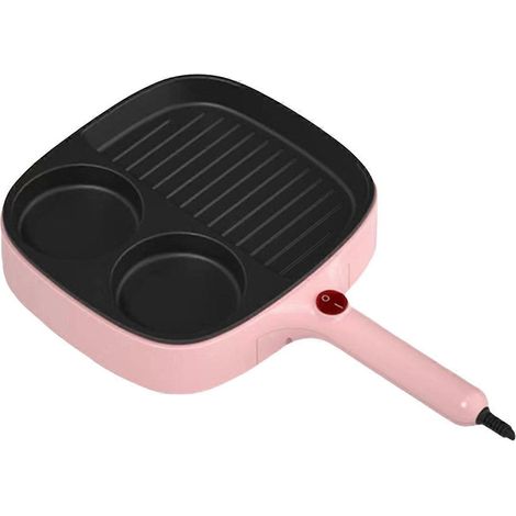 Poêle à omelette électrique 3 en 1, poêle à barbecue, cuiseur électrique, prise UE B-- (1/5)