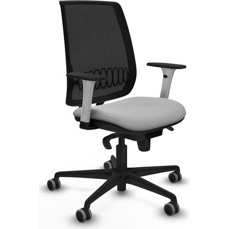 Chaise de bureau piqueras y crespo Alares noir maille simili cuir (1/2)