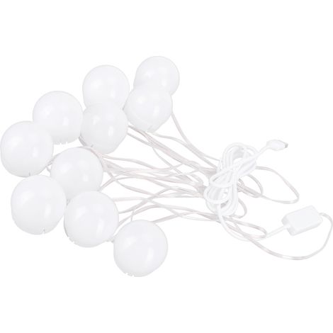 Lot miroir LED 10 ampoules adhésif USB pour maquillage, éclairage mural salle de bain (1/5)