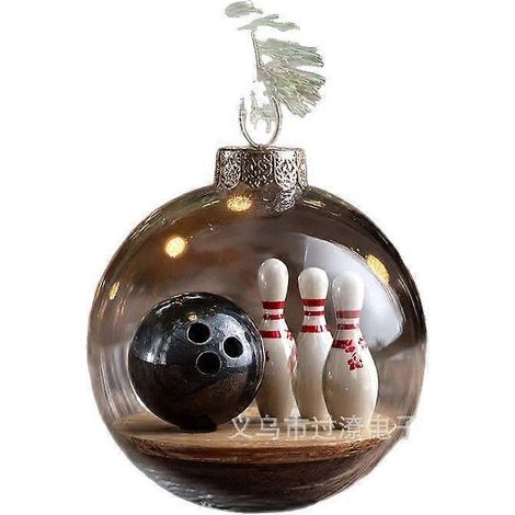 Décoration de Noël sportive 2025, Boules de Noël transparentes, Décoration à suspendre au sapin, Cadeaux de Noël
