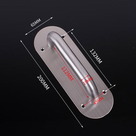 Poignée de porte coupe-feu commerciale en acier inoxydable (1/3)