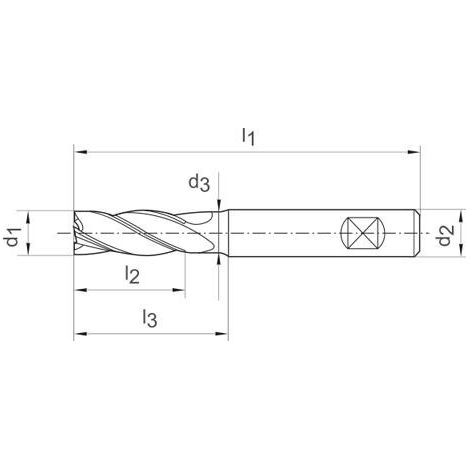Foret 6527L VHM Alu 20mm Z 4 HB Guhring (1/5)
