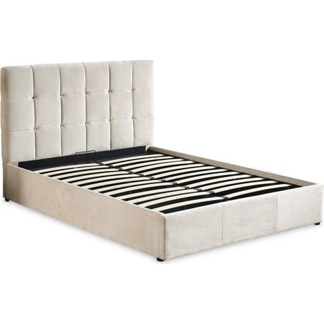 Lit Adulte Sommier Relevable "Birma" 140x190cm Beige (1/4)
