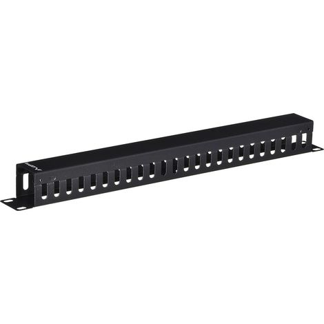 LANBERG METALLIC CABLE ORGANISER 1U Typ A Rack 19 Schwarz (1/4)