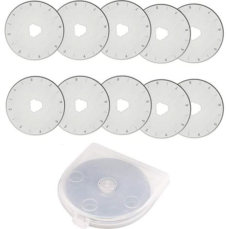 10 Pièces Lames Rotatives Lames de Remplacement pour Cutter Rotatif 28mm Rondes Lame Cutter Rotatif pour Cutter SKS-7 pour Tissu Cuir Papier PVC (1/5)