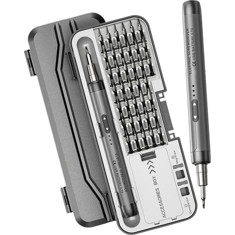 Jeu de tournevis électrique 46 en 1 avec embouts magnétiques et puissance de couple rechargeable