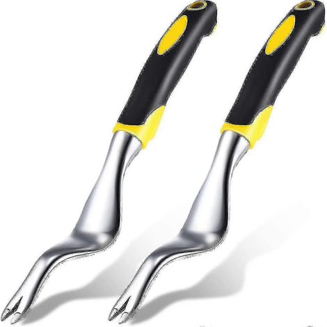 Deux outils d'arrachage de mauvaises herbes, outils de désherbage manuels, outils de désherbage de jardin (1/2)