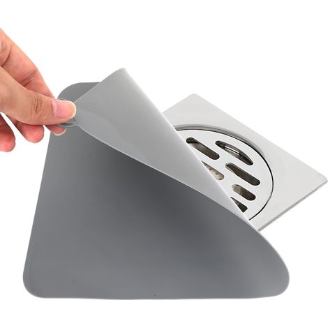 Bouchon Anti-Odeur Silicone Gris 2 Pièces, Clapet Évier Douche Baignoire (1/5)