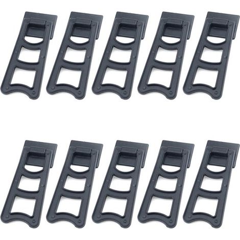 Ensemble de 10 chevalets photo, chevalet en plastique avec panneau arrière et support pour présenter et exposer des photos, noir, 11,8 x 4,6 cm (1/5)