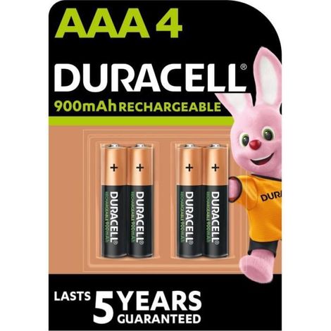 Pile rechargeable Duracell Lot de 4 piles rechargeables AAA 900mAh (1/5)
