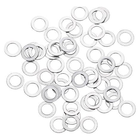 M3 304 Stainless Steel Flat Washers, 50 Pieces 3 x 5 x 0.3 mm (1/5)