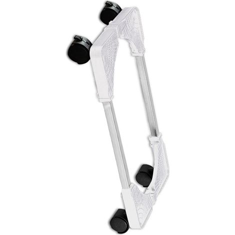 Support de Tour d'Ordinateur Mobile - Rétractable - Rotation 360° - À Roulettes Verrouillables - Structure Triangulaire Stable - ABS et Acier Inoxydable - 1 Pièce