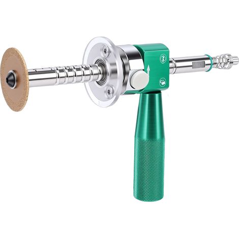 Outil coupe tuyau intérieur 6-105mm profondeur réglable mandrin 1/4in découpe PVC ABS plastique pour perceuse électrique vert (1/5)