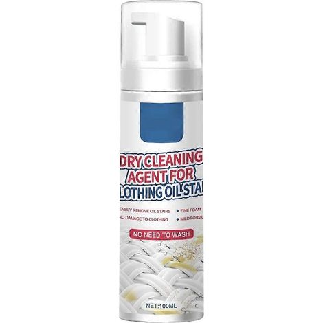 Nettoyant mousse 100 ml pour vêtements blancs. Sans eau, sans souci, rapide et efficace. (1/4)