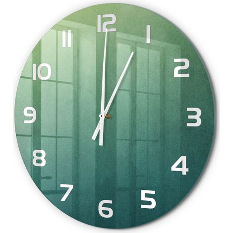 Horloge Murale Ronde Sans Tic-Tac en Verre Moderne Chambre Bureau Dégradés marins fi 60 cm (1/5)