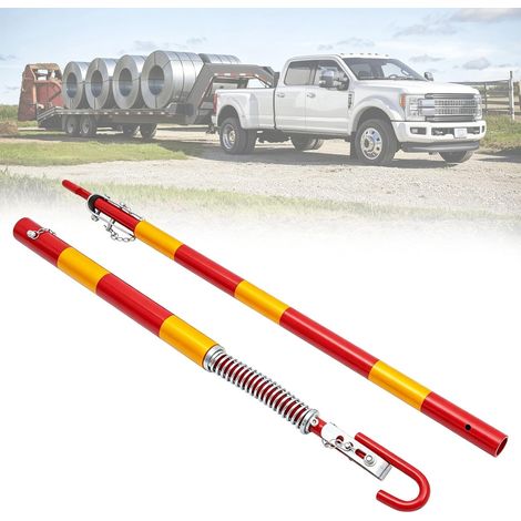 Barre de remorquage pour voiture 5T – 2 pièces galvanisées avec amortissement à ressort, longueur de remorquage 1,75 m, force de traction : 5000 kg, avec