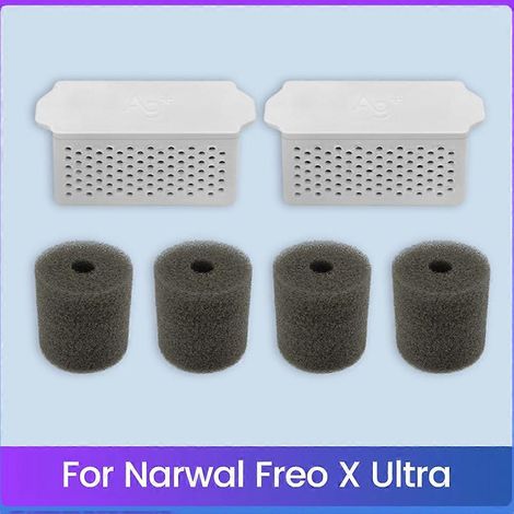 Filtre de Narwal Freo X Ultra Aspirateur Ag+ Sterilization Silver Ion Module réservoir d'eau Foam Filtre pièce détachée 6PCS