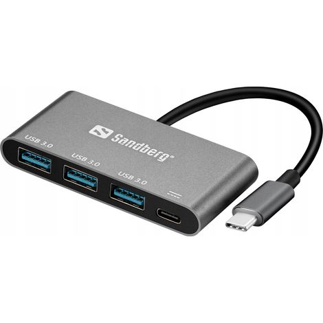 Sandberg USB-C Hub – 3x USB 3.0 + PD 136-03 (1/2)
