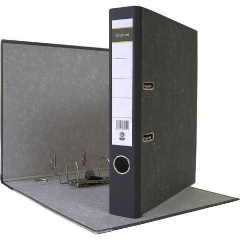25 x Akten-Ordner A4 50 mm Schwarz Wolkenmarmor Archiv Büroordner Ringordner