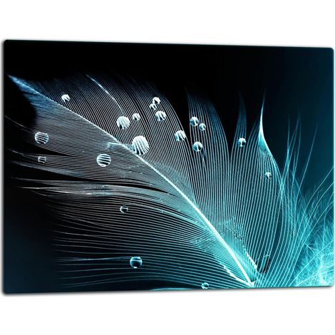 Planche à découper en verre 52x40 plumes (1/5)