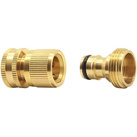 Kit de conexión de manguera de jardín en pulgadas con conector de grifo CSPARKV, conexión de grifo de manguera de jardín, conector rápido de latón con rosca.