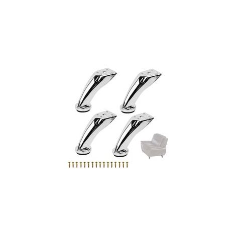 Pied de Meuble Pied Canapé, Pied pour Meuble, Pieds Meuble Cuisine, Pieds de Canapé de Remplacement Pieds en Métal pour Meubles, Armoires de Cuisine, Table, 9,5 cm, 4 Pièces