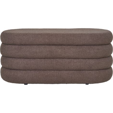 Panca contenitore Dartford in teddy marrone 103 cm