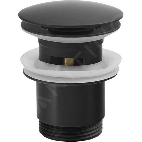 Sapho Garnitures de vidage - Bonde refermable pour lavabo, ClickClack, garniture de vidage grande, noir CV1007B (1/4)