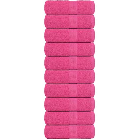 Waschhandtücher 10 Stück FROGN Rosa 30x30 cm 100% Baumwolle vidaXL