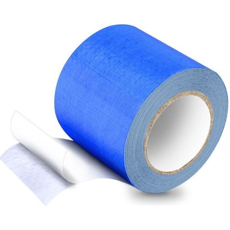 Nastro di riparazione per teloni in PE, 5 m × 8 cm, blu – ideale per camion, tende da sole e tende da campeggio.