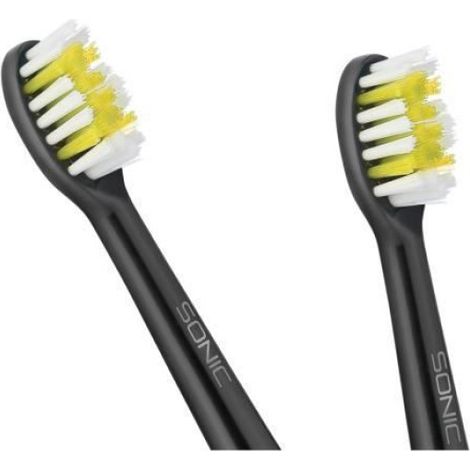 Tete De Brosse A Dents - Pour Brosse A Dents Sonique Sonic Black - Poils Doux - Lot De 2 (1/2)
