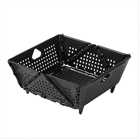 Passoire en plastique - Panier d'égouttage avec pieds - Noir (1/5)