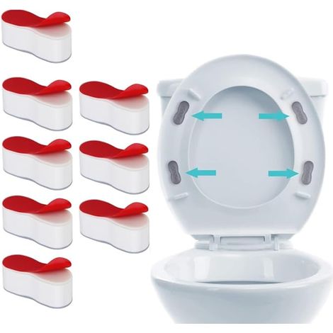 8 Pare-Chocs de Siège de Toilette Tampons Abattant Wc Patin Abattant Toilette Hôtel Chambre à Coucher Entreprise (1/5)