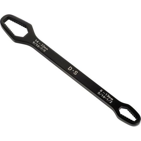 La clé Torx multifonctionnelle est une clé à molette nationale à double tête auto-serrante à main rigide de 8 à 22 mm, noir (1/3)