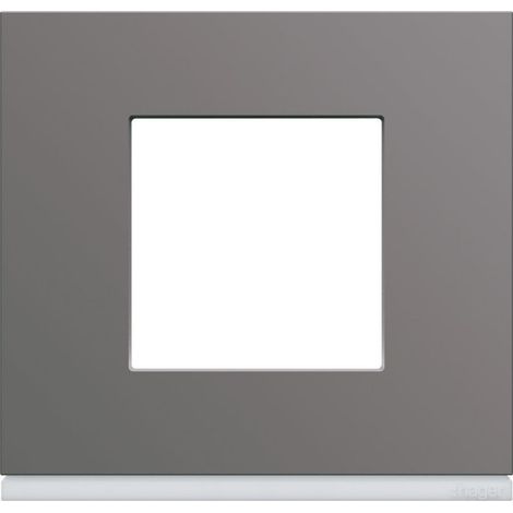 Plaque gallery plastique peint 1 poste taupe HAGER WXP0902