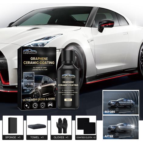 Automotive Graphene Ceramic Coating, Super Flowing Water-Based Crystal Coating, Waterproof Coating, Sealing and Glazing for Car Paint Protection - 70ml Set -- BIEMMEDUE (1/5)