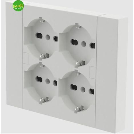 MULTRIPRESA INCASSO QUADRA 4 prese + 2 TypeC Bianco ELECTRALINE (1/4)