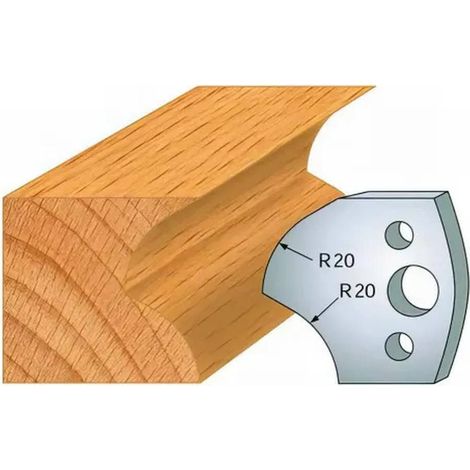 Jeu de 2 Fers Profilés Acier HT 40 x 4 mm - N°120 Rayon de 20 mm - Outil de menuiserie - Diamwood